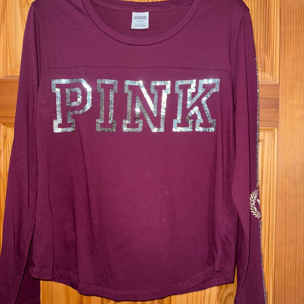 Victoria Secret PINK Long Sleeve Tee Size Large
